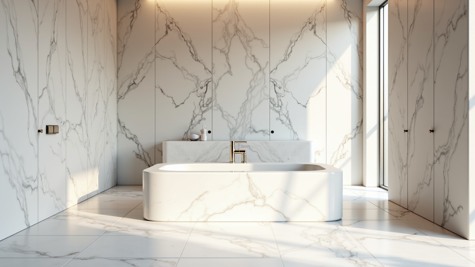 Marble stone installation in a San Diego bathroom