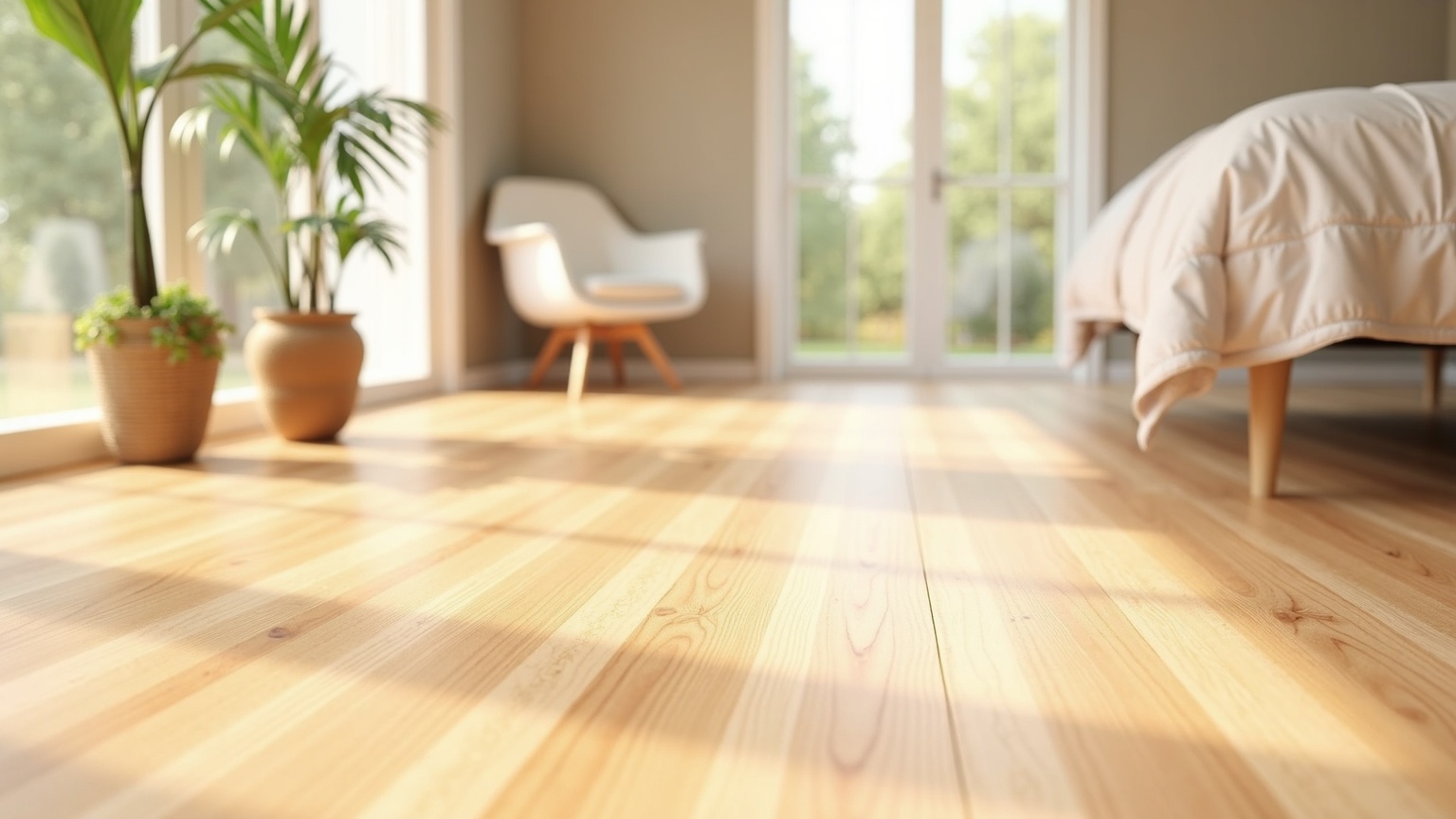 Porcelain wood-look tile flooring in San Diego