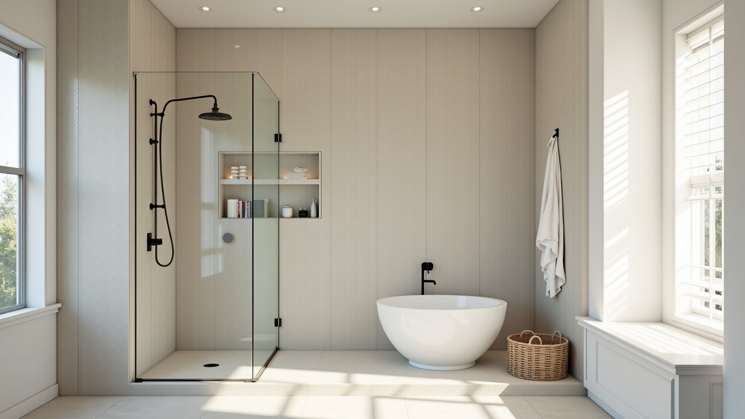 Tiled walk-in shower installation in San Diego